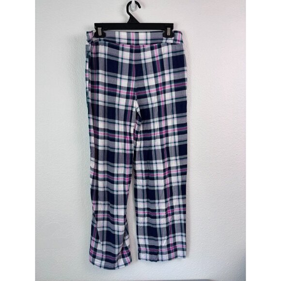 Soma women's small navy‎ pink plaid cool nights pajama lounge sleep pants - Picture 4 of 5